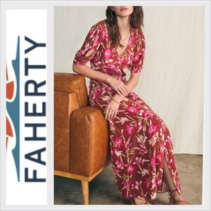 NWT Faherty $228 Sorrento Majorca Floral  Maxi Dress XL